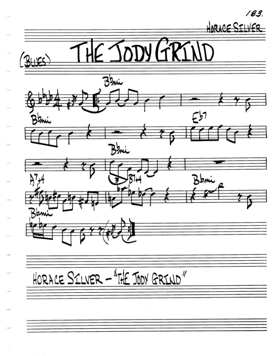 Super Partituras The Jody Grind V 4 The Real Book Of Jazz Cifra