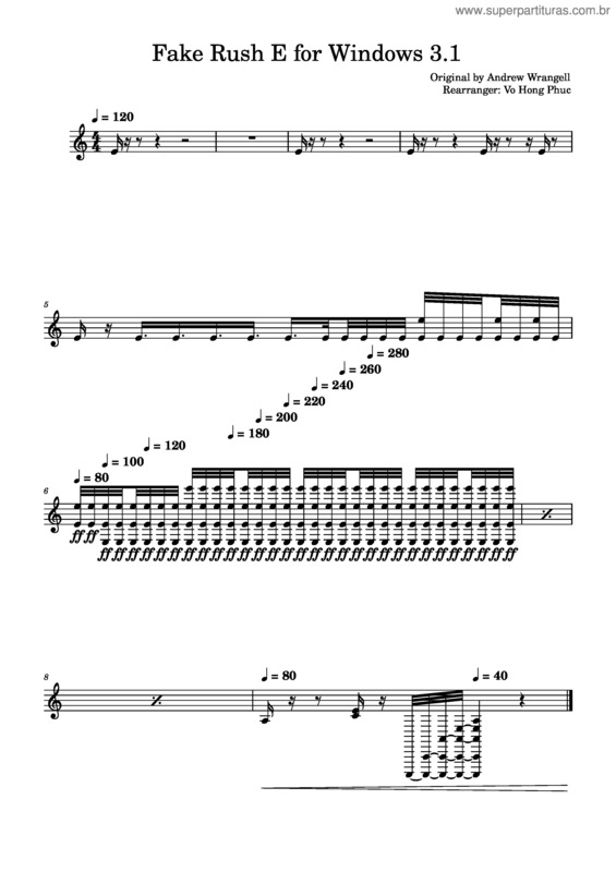 Super Partituras - Rush E (Sheet Music Boss)