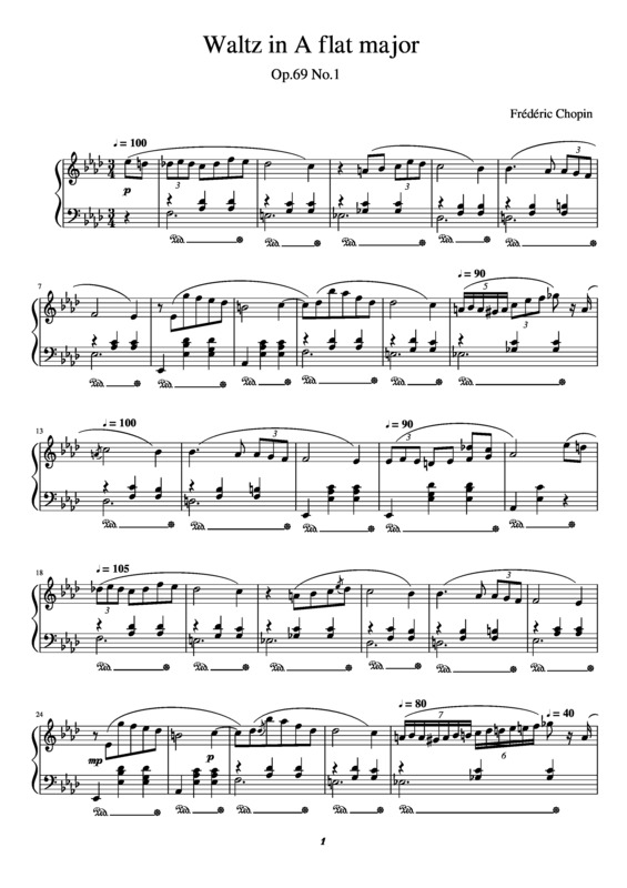 waltz in g flat major chopin sheet music